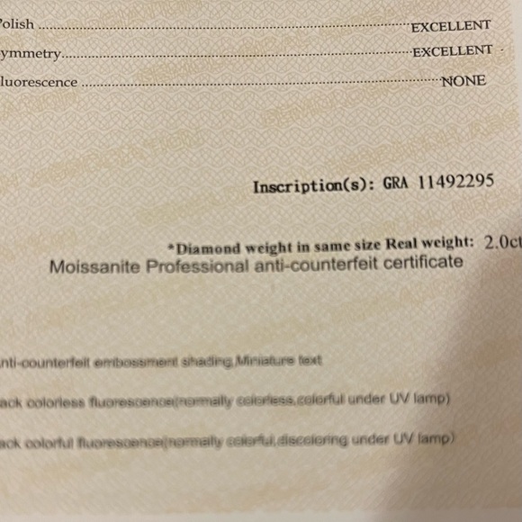 2 ct MOISSANITE & Sapphires 3x Rhodium Sterling Engagement/Ring! - Picture 10 of 13